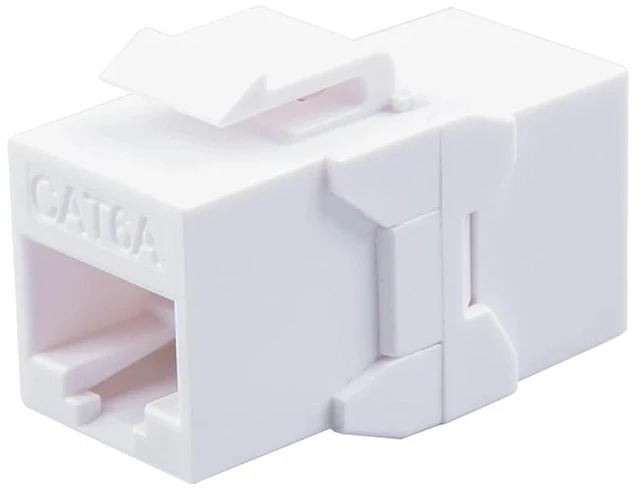 Alt view image 2 of 6 - RJ45 UTP Coupler Inline Coupler Adapter for CAT6A/CAT6/CAT5E/CAT3 Female to Female Insert Coupler(Cat 5e UTP Black)