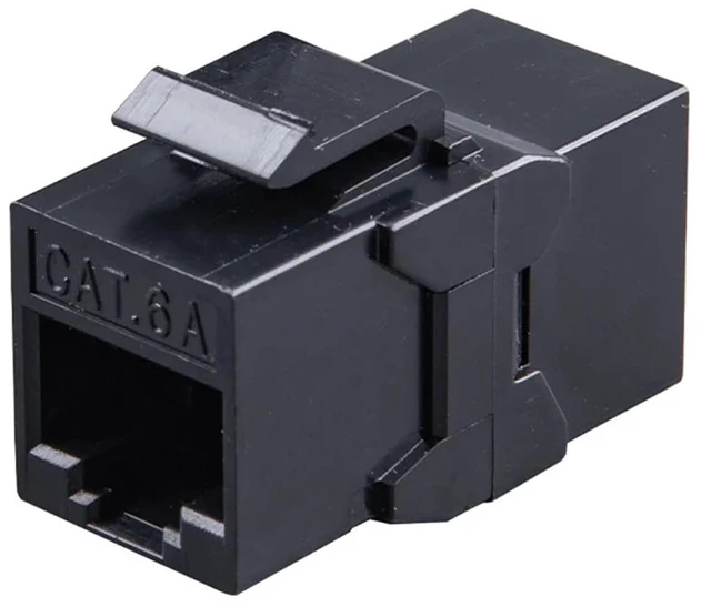 Alt view image 3 of 6 - RJ45 UTP Coupler Inline Coupler Adapter for CAT6A/CAT6/CAT5E/CAT3 Female to Female Insert Coupler(Cat 5e UTP Black)