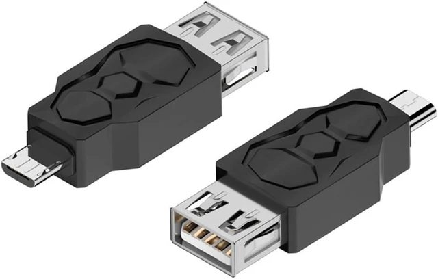 Main image of USB Adapter Converter - 1-10PCS USB to Micro/Mini/Type-C Male to Female Charging & Data Sync Adaptor for Phones, Tablets, Cameras(USB F to Micro M,1 PCS)