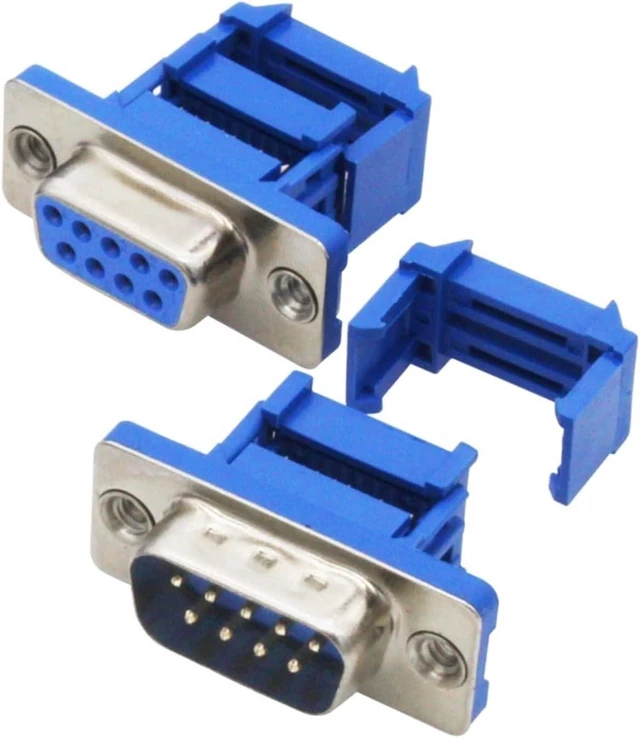 Alt view image 2 of 6 - 10pcs DB9 Crimp Type Connector Male Female Serial Port connectors D-SUB RS232 Adapter(Female)