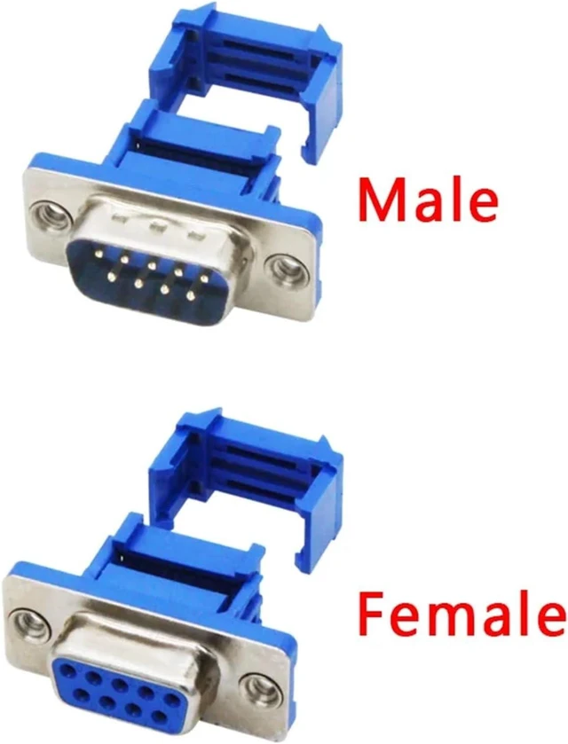 Alt view image 6 of 6 - 10pcs DB9 Crimp Type Connector Male Female Serial Port connectors D-SUB RS232 Adapter(Female)