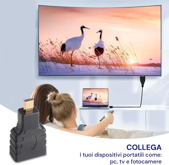 Alt view image 4 of 7 - HDMI Male Female 2.0 Adapter Ideal for Cameras and Tablets - Ideal for a Stable Connection Anywhere for Customizable Devices