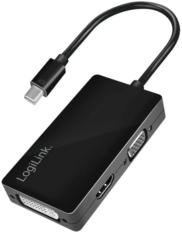 Main image of LogiLink CV0110 4K Mini DisplayPort to DVI/HDMI/VGA Adapter Black