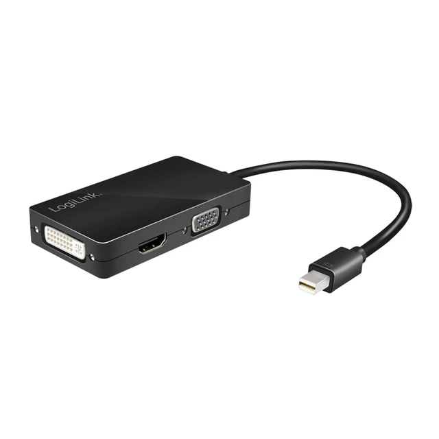 Alt view image 4 of 6 - LogiLink CV0110 4K Mini DisplayPort to DVI/HDMI/VGA Adapter Black