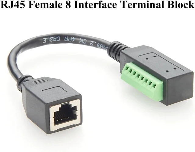 Alt view image 2 of 4 - RJ45 Female to Solderless Terminal Block Cable
