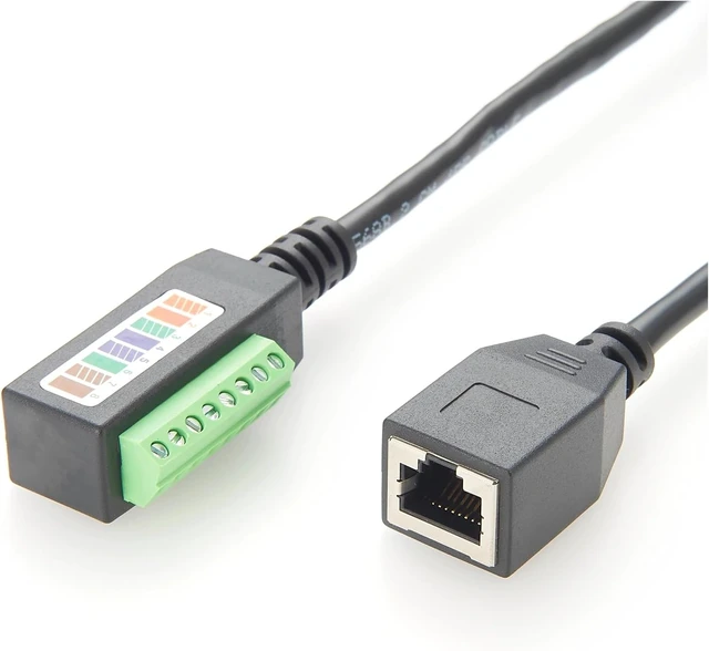 Alt view image 4 of 4 - RJ45 Female to Solderless Terminal Block Cable