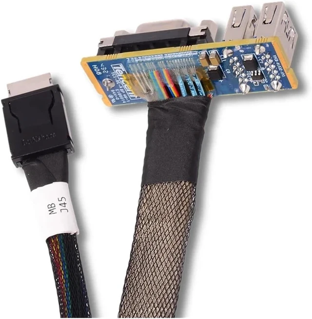 Alt view image 6 of 7 - 8611 to VGA SFF-8611 to USB3.0 Server Adapter Cable