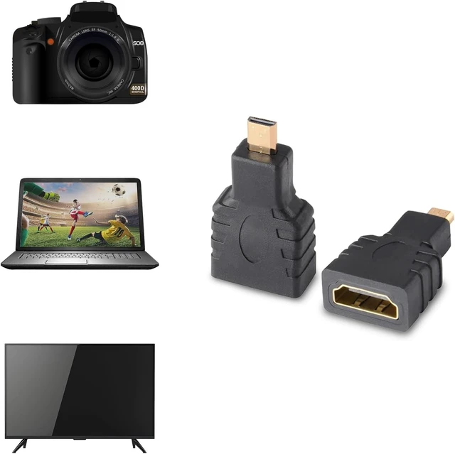 Alt view image 7 of 7 - HDMI Male Female 2.0 Adapter Ideal for Cameras and Tablets - Ideal for a Stable Connection Anywhere for Customizable Devices