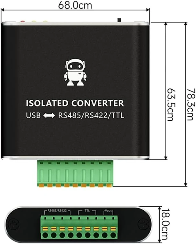 Alt view image 3 of 7 - FT232RL USB to Serial Port Converter Support USB to TTL/RS485/RS232/RS422 Industrial-Grade (E810-U16)