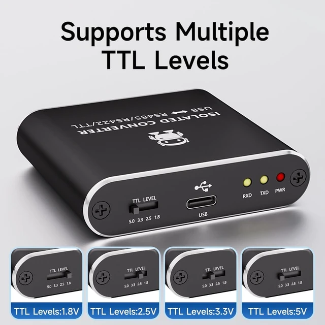 Alt view image 5 of 7 - FT232RL USB to Serial Port Converter Support USB to TTL/RS485/RS232/RS422 Industrial-Grade (E810-U16)