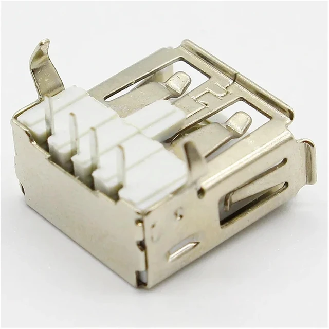 Alt view image 2 of 3 - 10pcs/lot USB 2.0 4Pin A Type Female Socket Connector G54 2 feet 90 Degree Data Transmission Charging