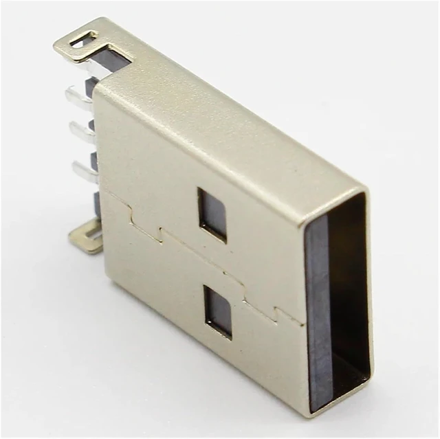 Alt view image 5 of 5 - 10pcs/lot USB 2.0 4Pin A Type Male SMT Connector Black G49 for Data Transmission Charging