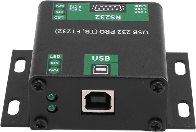 Alt view image 3 of 7 - USB to RS232 Bidirectional Adapter Module Industrial Communicating Serial Port Module Aluminum Alloy Power Signal Isolation 150K BPS Baud Rate Data RTS LED Indicator Lights