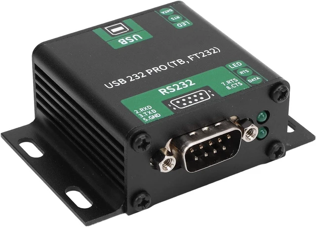 Alt view image 7 of 7 - USB to RS232 Bidirectional Adapter Module Industrial Communicating Serial Port Module Aluminum Alloy Power Signal Isolation 150K BPS Baud Rate Data RTS LED Indicator Lights