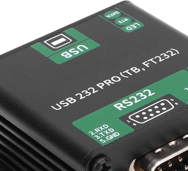 Alt view image 6 of 7 - USB to RS232 Bidirectional Adapter Module Industrial Communicating Serial Port Module Aluminum Alloy Power Signal Isolation 150K BPS Baud Rate Data RTS LED Indicator Lights