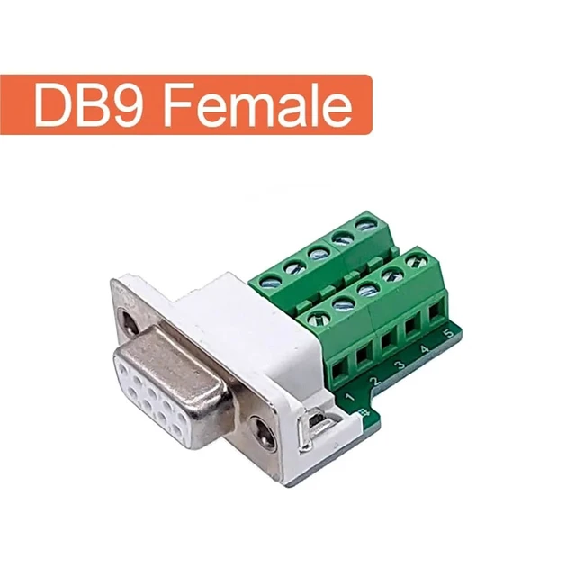 Alt view image 2 of 4 - DB9 Connector RS232 RS485 COM Signals Terminal Module Interface Converter Adapter Data Male Female D Sub(Golden Female)