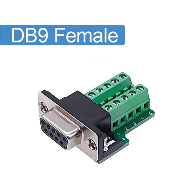 Alt view image 2 of 4 - DB9 Connector RS232 RS485 COM Signals Terminal Module Interface Converter Adapter Data Male Female D Sub(Silverly Female)
