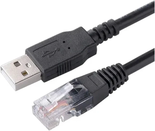 Alt view image 2 of 4 - Industrial Grade USB-ETH USB Convert to Ethernet Programming Cable Fit Compatible S-EME-NS HMI S7-200 S7-1200/1500 FX5U Series PLC