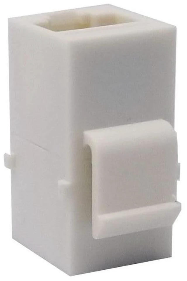 Alt view image 3 of 6 - 5 Pack Inline Coupler Keystone Jack RJ45 Female-to-Female Cat6 Cat5e White