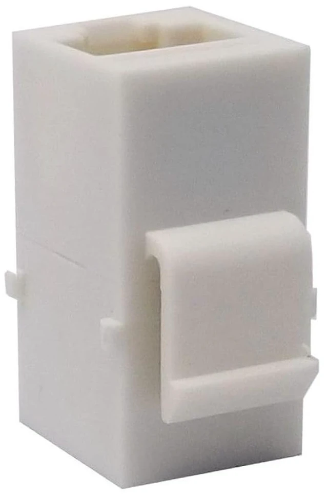 Alt view image 6 of 6 - 5 Pack Inline Coupler Keystone Jack RJ45 Female-to-Female Cat6 Cat5e White