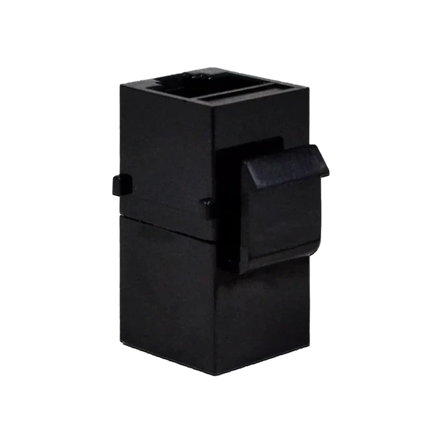 Alt view image 2 of 5 - 10 Pack Inline Coupler Keystone Jack RJ45 Female-to-Female Cat6 Cat5e Black