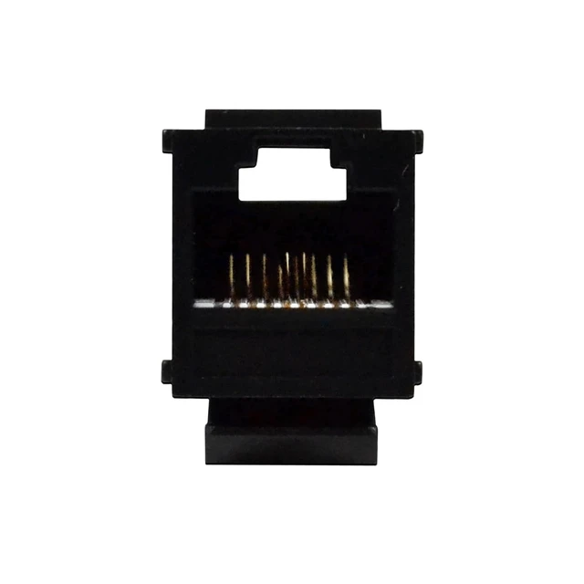 Alt view image 3 of 5 - 10 Pack Inline Coupler Keystone Jack RJ45 Female-to-Female Cat6 Cat5e Black