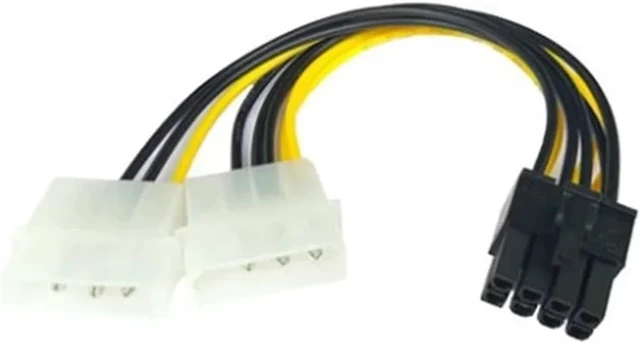 Alt view image 4 of 5 - 8Pin to Dual 4Pin Video Card Power Cord 180W Y Shape 8Pin PCI to Dual 4 Pin Graphics Power Cable(10pcs)