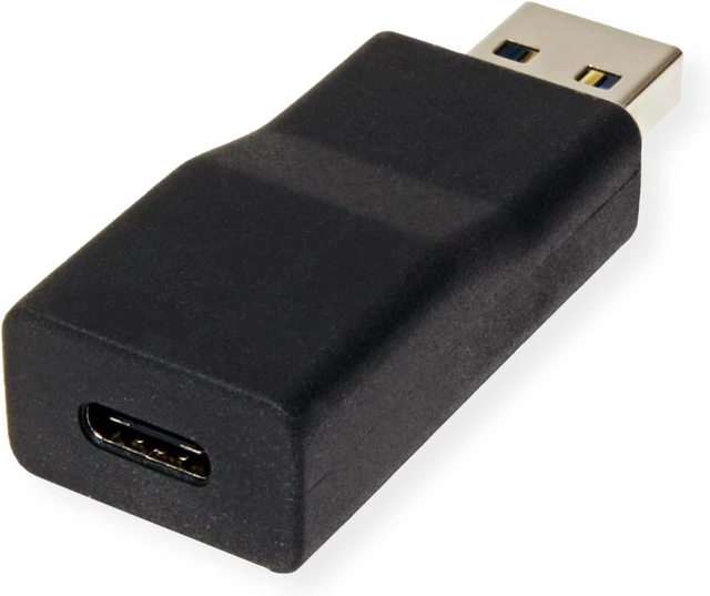 Alt view image 2 of 4 - Rotronic Roline 12032995 3.1 USB Adapter, Type A Male to C Female Black
