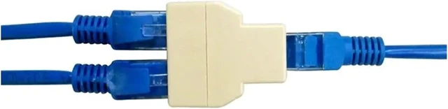 Alt view image 3 of 5 - 1 PCS RJ45 Splitter Adapter to 2 Dual Female Ports CAT5/6 LAN Ethernet