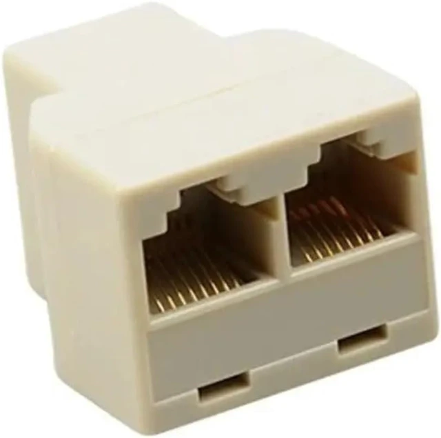 Alt view image 4 of 5 - 1 PCS RJ45 Splitter Adapter to 2 Dual Female Ports CAT5/6 LAN Ethernet