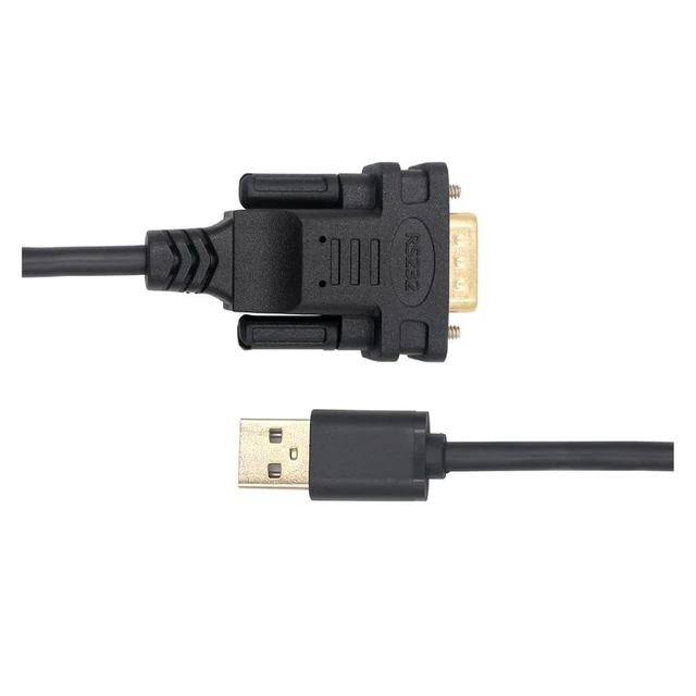 Alt view image 3 of 7 - USB to RS232 DB9 Serial Cord Male Connector Converter Adapter F&T>D*I Chip Black 6ft Support Win10 8 7 XP an/DRO/id Linux