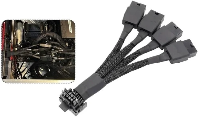 Alt view image 3 of 7 - 3x8Pin to 16Pin PCIE 5.0 Adapter Line for CPU RTX4090 RTX4080 12VHPWR 90 Degree Angle to 3x8pin 4x8Pin Converter 15CM(Elbow 12 4 Turn 3 8)