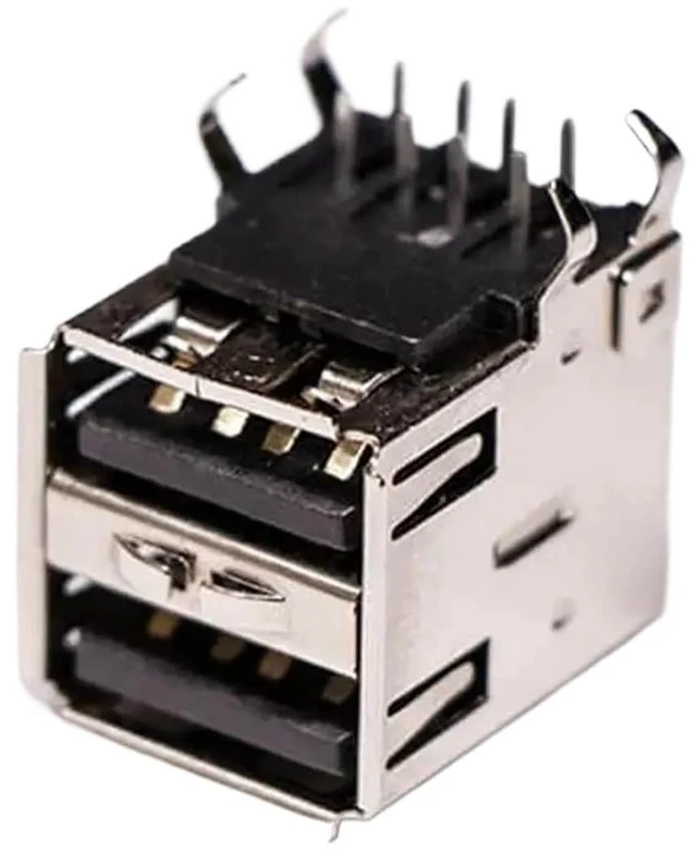 Main image of USB 2.0 High Speed Type A Right Angled Female Two Port USB Connector