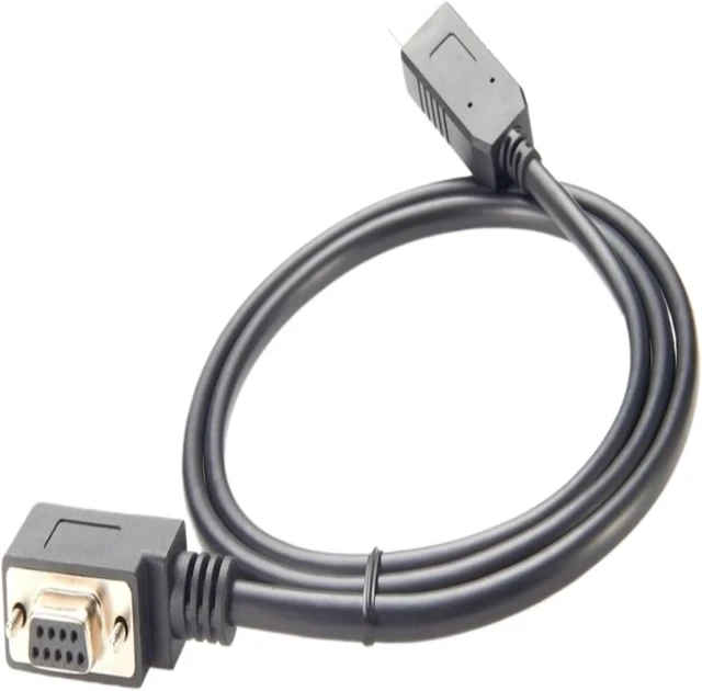 Alt view image 2 of 3 - Right Angle DB9 Female to USB 2.0 Serial with FTDI FT232RNL Chip RS232 COM Port for Windows XP/7/8/10/11/Vista Linux(4Pin Up)