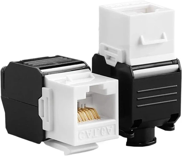 Main image of 1 PCS Cat8 Cat7 Cat6a RJ45 Jack 180 Degree Ethernet Adapter(CAT6A UTP)