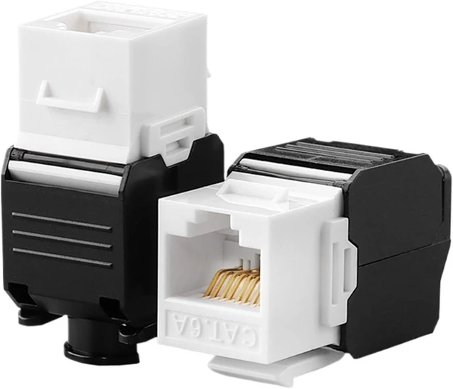 Alt view image 2 of 3 - 1 PCS Cat8 Cat7 Cat6a RJ45 Jack 180 Degree Ethernet Adapter(CAT6A UTP)