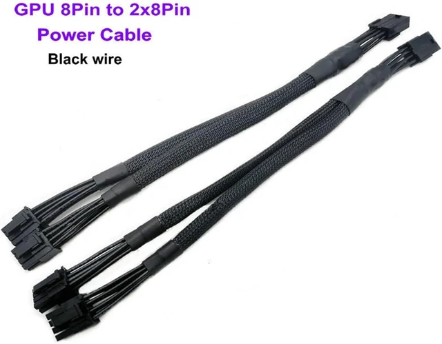 Alt view image 4 of 7 - 16AWG GPU PCIe 8Pin Female to Dual 3X 8-Pin 6+2Pin