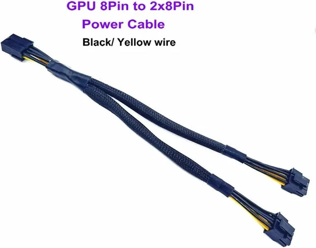 Alt view image 3 of 7 - 16AWG GPU PCIe 8Pin Female to Dual 3X 8-Pin 6+2Pin
