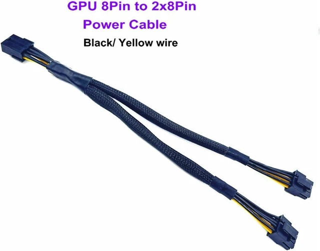 Alt view image 3 of 7 - 16AWG GPU 8Pin Female to Dual 3X 8-Pin 6+2Pin