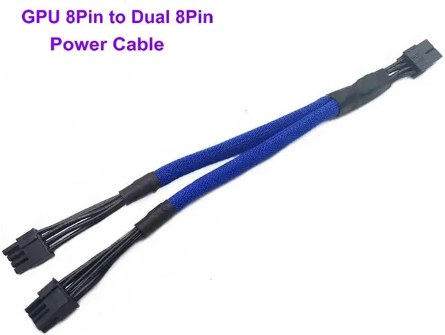 Alt view image 5 of 7 - 16AWG GPU PCIe 8Pin Female to Dual 3X 8-Pin 6+2Pin