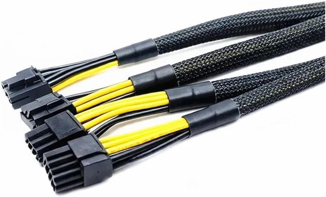 Alt view image 7 of 7 - 16AWG GPU PCIe 8Pin Female to Dual 3X 8-Pin 6+2Pin
