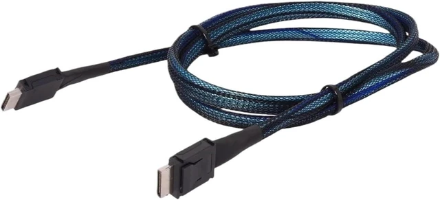Alt view image 2 of 3 - 4.0 X4 4i SFF-8611 to SFF8611 Braided Soft Extension