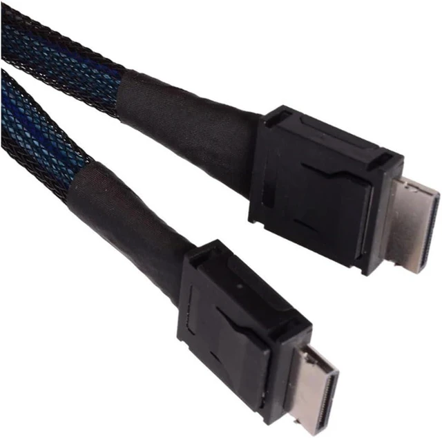 Alt view image 3 of 3 - 4.0 X4 4i SFF-8611 to SFF8611 Braided Soft Extension