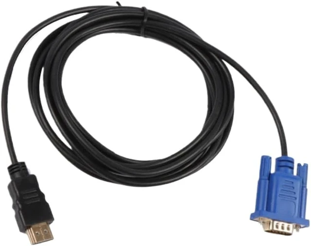 Alt view image 2 of 6 - HDMI to VGA Adapter Male to Male 15 Pin HD-15 Supports 1080P Compatible with HDTV