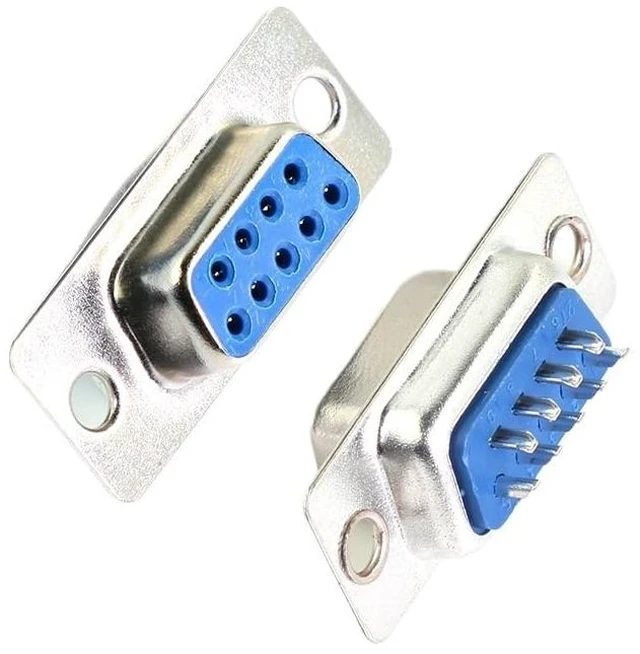 Main image of 10PCS DB9 Adapter Connector Core RS232 Serial COM Plug Connectors Ho/*le/pin DB15 Female Male Port Socket D Sub DP9 Plastic Case(DB9 Female Silverly)