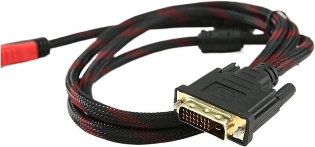 Alt view image 2 of 3 - 1.5M 5FT DVI-D Male to HDMI-Compatible FNRG Cable High Speed HD to DVI Digital Cable for PC TV(5M)