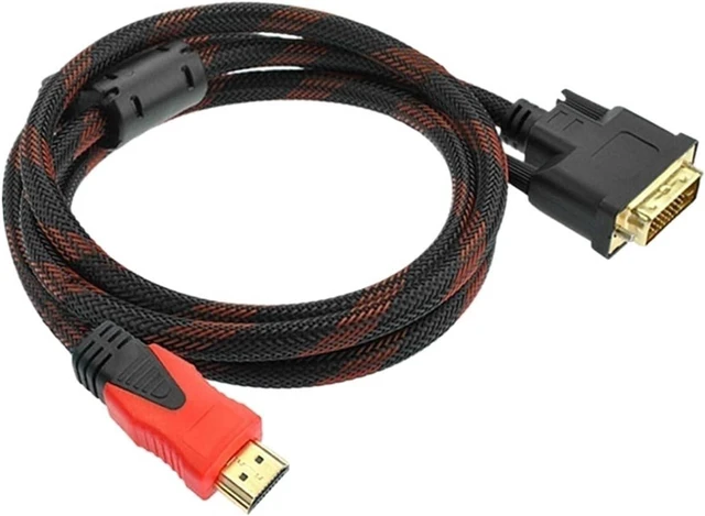Alt view image 3 of 3 - 1.5M 5FT DVI-D Male to HDMI-Compatible FNRG Cable High Speed HD to DVI Digital Cable for PC TV(5M)