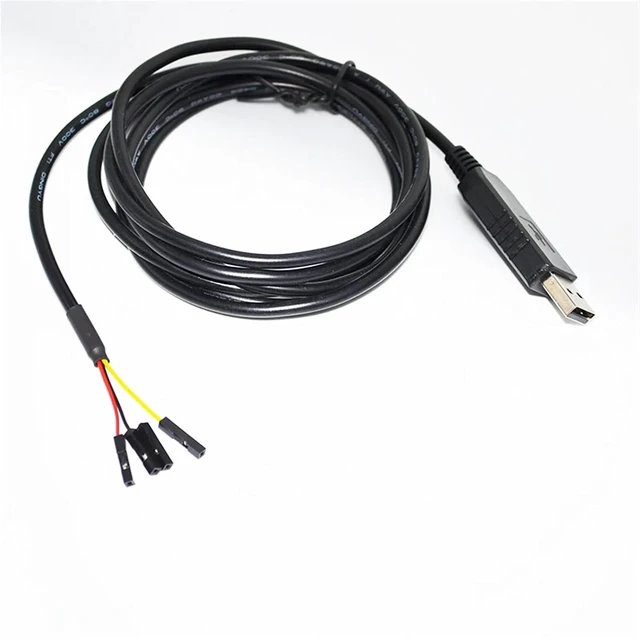 Main image of USB to RS232 CONVERTER 4PIN 4 WAY JUMPER DEBUG DOWNLOAD CABLE with PINOUT VCC GND TXD RXD(3 metres), FT232RL Chip