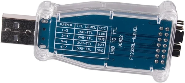 Alt view image 3 of 3 - USB to 1.8V 2.5V 3.3V TTL UART Switch Serial Adapter Module