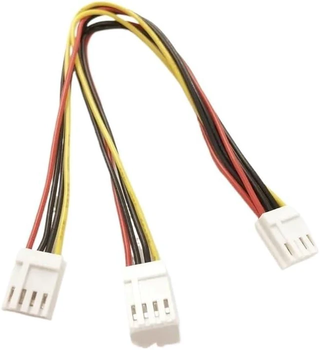 Alt view image 2 of 6 - 10pcs ITX FDD Floppy 4Pin Female 2.54mm to 2X4Pin Female Dual Converter Power Supply Leads Cable Y Splitter